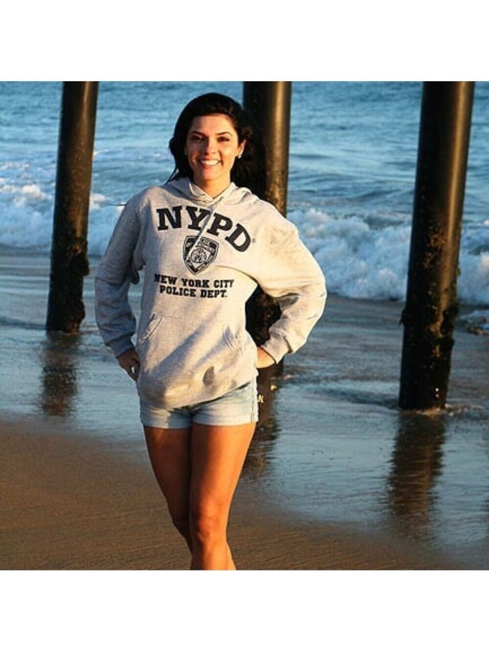 Gray NYPD Hooded Sweatshirt unisex hoodie NWT